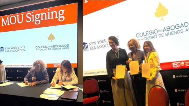 SE FIRM� UN CONVENIO CON EL NEW YORK STATE BAR ASSOCIATION